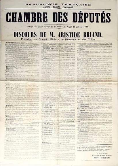 Aristide BRIAND – Chambre des Députés du...