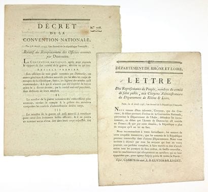 THE BETRAYAL OF GENERAL DUMOURIEZ. 2 Documents:...
