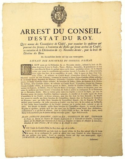 DAUPHINÉ. (Levée du Dixième). 1734. “Arrest...