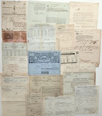 PARIS. 20 ROULAGES et Lettres de voiture...