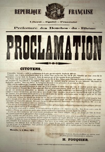 GUERRE DE 1870/71. MARSEILLE (13) le 2 Mars...