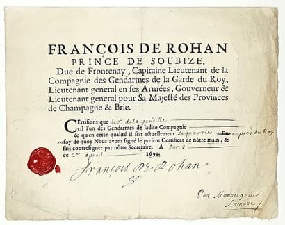 François de ROHAN, Prince de SOUBIZE (or...