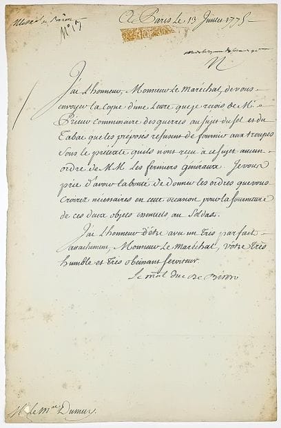 Louis Antoine de GONTAUT, Duc de BIRON, Maréchal...