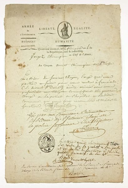 HOME ARMY. Letter from A.S. VERGER, Chief...