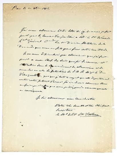 Count d'OLLONE. François Xavier Maximilien...