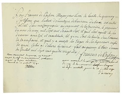 NORD. RÉGIMENT DE LA COURONNE. « Nous François...
