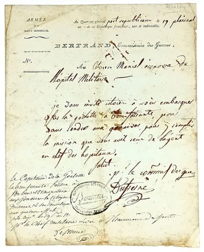 “ARMY OF SAINT DOMINGUE.” At Headquarters,...