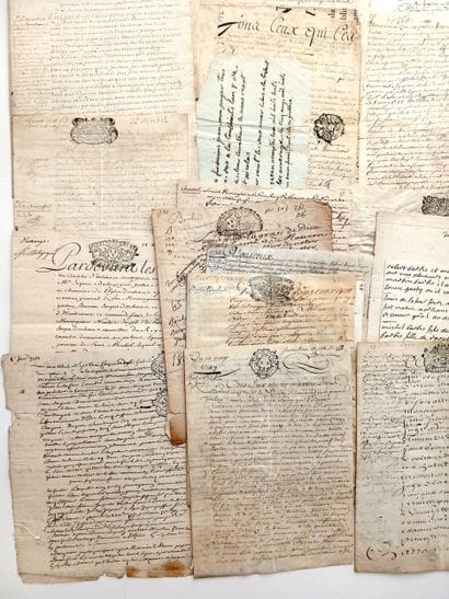 LOIRET. 24 manuscripts on parchment and paper...
