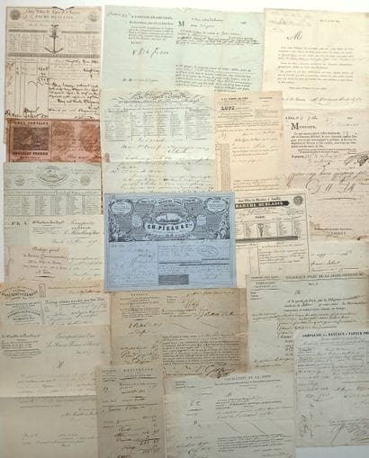 PARIS. 20 ROULAGES et Lettres de voiture...