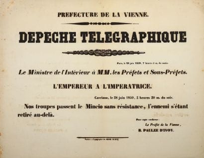 NAPOLÉON III. CAMPAGNE D'ITALIE. DÉPÈCHE...