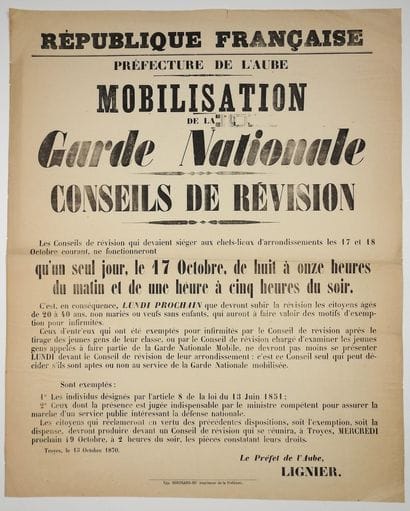 TROYES, le 13 Octobre 1870 - Préfecture de...