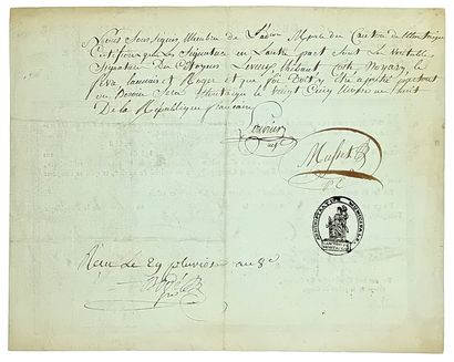 BRITISH ARMY. Document signed by members...