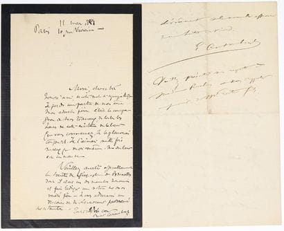 CORTAMBERT GÉOGRAPHES, Père et Fils. 2 Lettres...