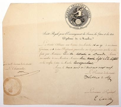 PAS-DE-CALAIS. ROYAL SOCIETY OF ARRAS. 1829....