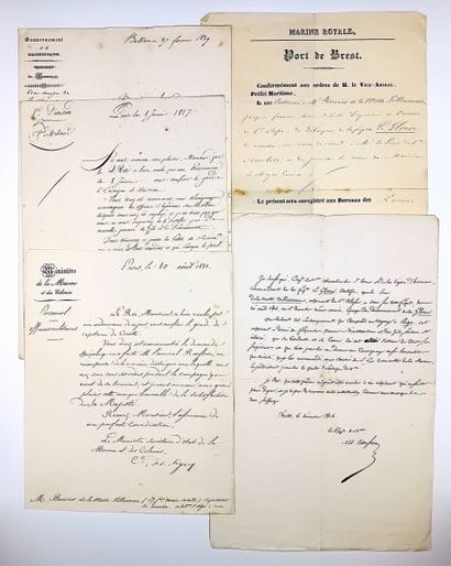 MARINE. BOUVIER DE LA MOTTE- VILLARCEAU,...
