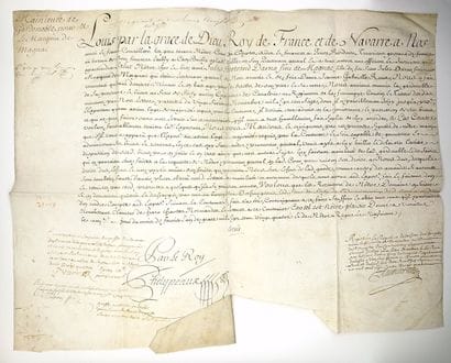 LOUIS XVI. ARNOLFINI DE MAGNAC. « Mainlevée...