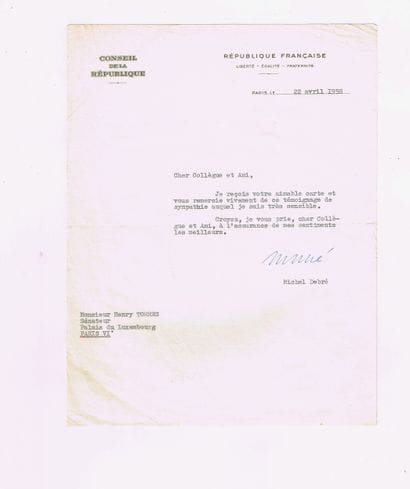 Michel DEBRE (1912–1996, statesman, member...