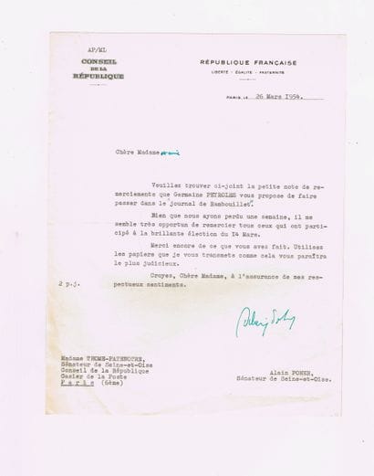 Alain POHER (1909–1996, President of the...
