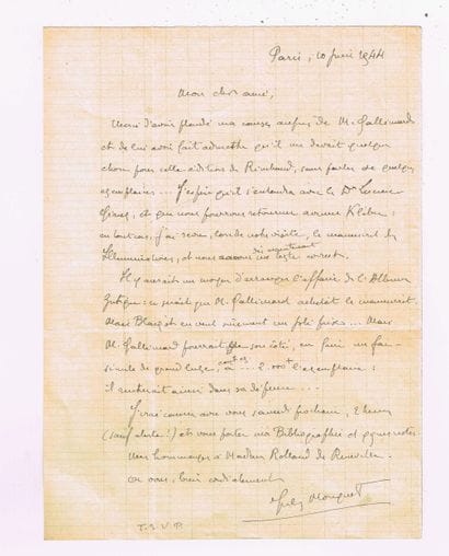 Jules MOUQUET (1867–1946, composer) / Signed...