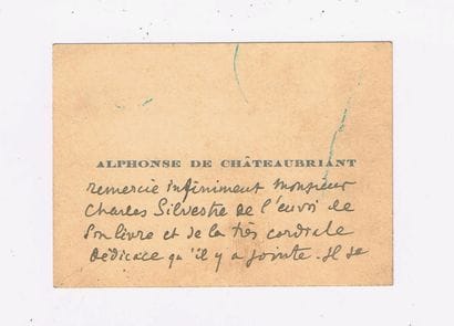 Alphonse de CHATEAUBRIANT (1877–1951, collaborationist...