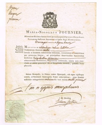 MONTPELLIER – Monsignor Marie Nicolas FOURNIER...