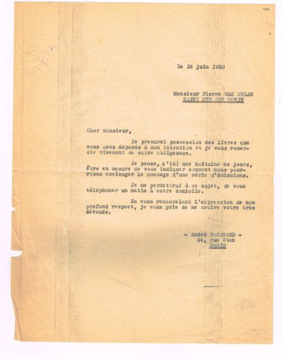 Pierre MAC ORLAN (1882–1970, writer) / Signed...