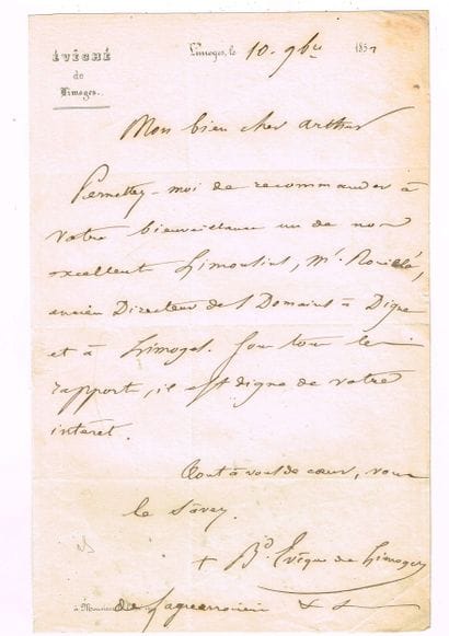 LIMOGES – Bishop Bernard BUISSAS (1798–1856,...