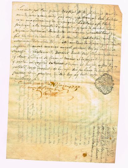 LOZERE (Pays de Gévaudan) / Set of 2 parchments...