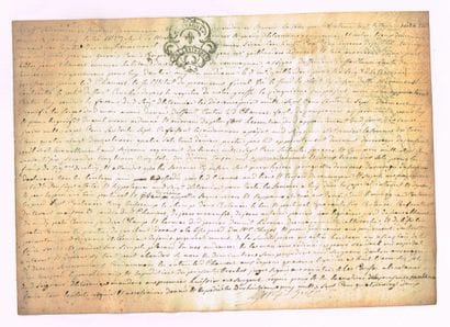 LOZERE (Pays de Gévaudan) / Set of 2 parchments...