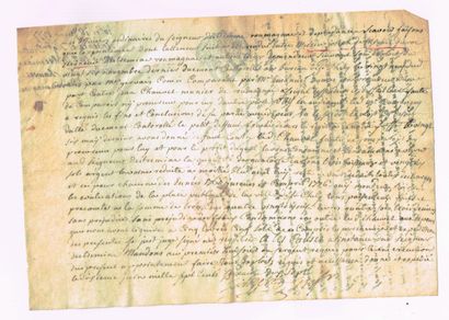 LOZERE (Pays de Gévaudan) / Set of 2 parchments...