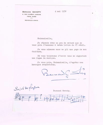 Bernard GAVOTY (1908–1981, organist and musicologist)...