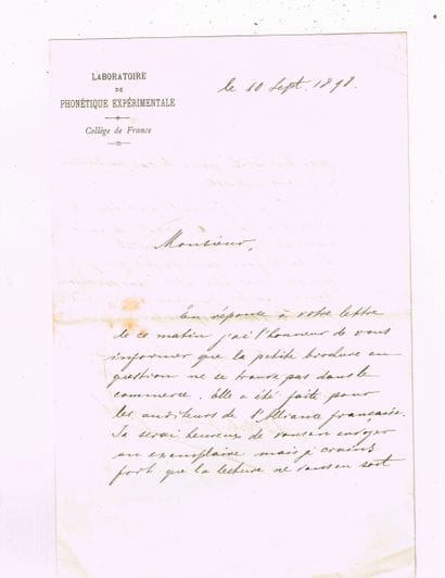 PHONETICIAN - Adolphe ZÜND-BURGER (1870–1937,...