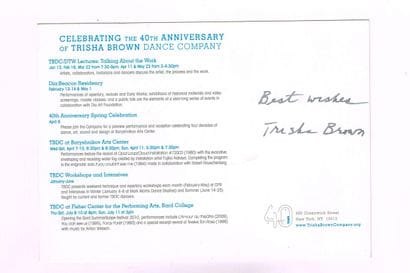 DANCE - Trisha BROWN (1936–2017, American...