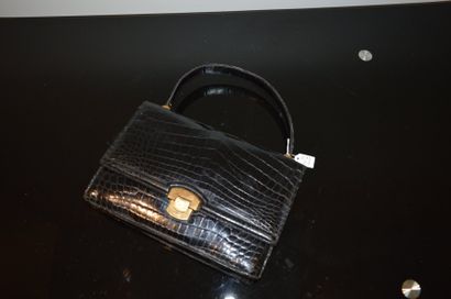 Sac en crocodil noir
