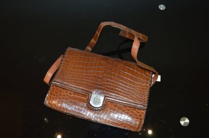 Sac en crocodil caramel