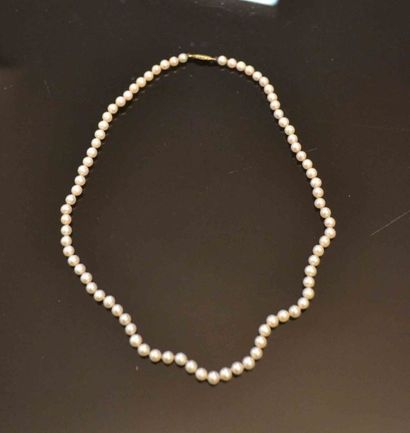 COLLIER de perles de culture rondes

Fermoir...