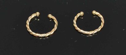 PAIRE DE BOUTONS DE MANCHETTE en or jaune...