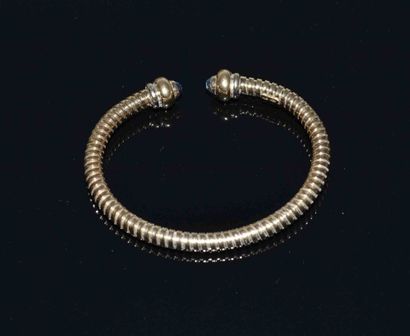 BRACELET RIGIDE en or jaune « tubogaz » et...