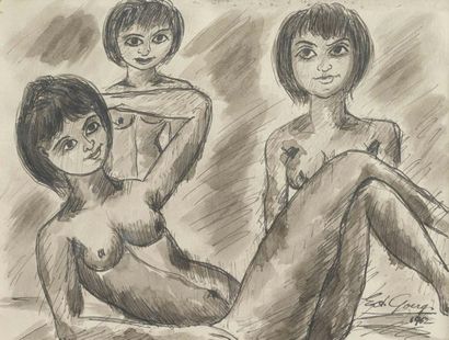 ÉDOUARD GOERG
Trois femmes nues, 1962 Dessin...