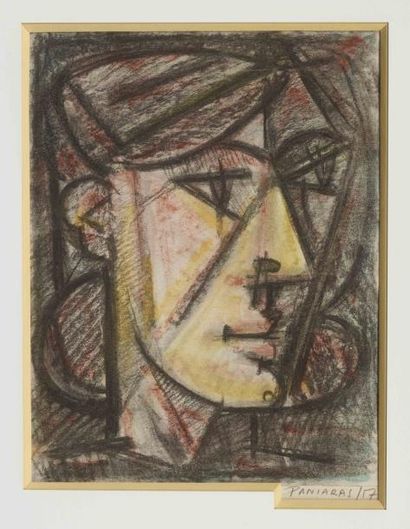 Kostas PANIARAS
Profil de femme, 1957 Fusain...