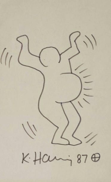 KEITH HARING
Pregnant Woman, 1987 Dessin...