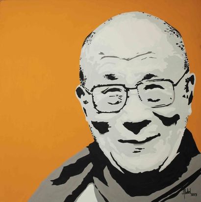 Abdel
Dalaï Lama, 2013 Pistolet sur toile...