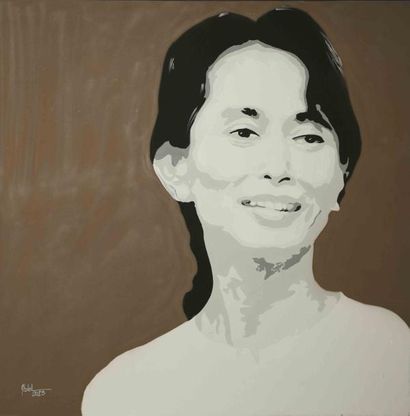 Abdel
Aug Sang Suu Kyi, 2013. Pistolet sur...