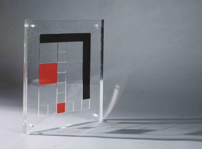 ANONYME
Composition Sculpture murale plastique...