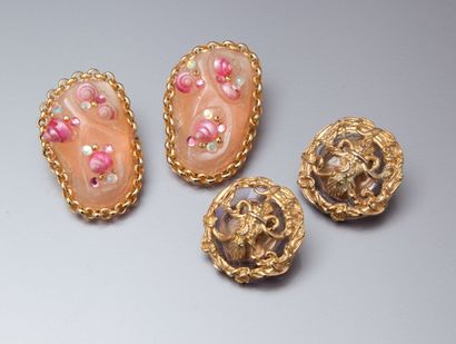 Lot de 2 paires de boucles d’oreilles clips...
