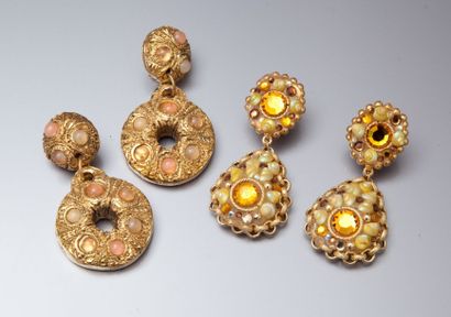 Lot de 2 paires de boucles d’oreilles clips...