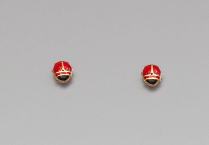 Paire de boutons díoreilles en or jaune 750...