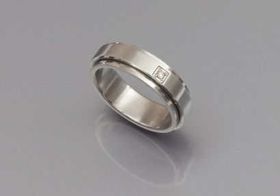Bague en acier à double anneau mobile rehaussé...