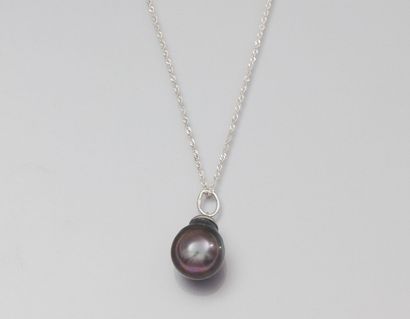Pendentif en or gris 750 millièmes serti...
