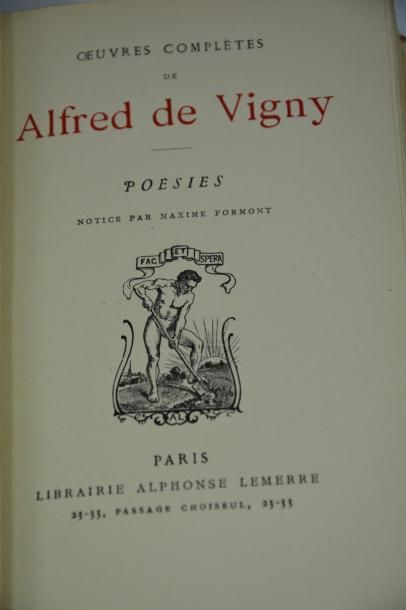 Vigny, Alfred de. Poésies.
Paris, Lemerre,...